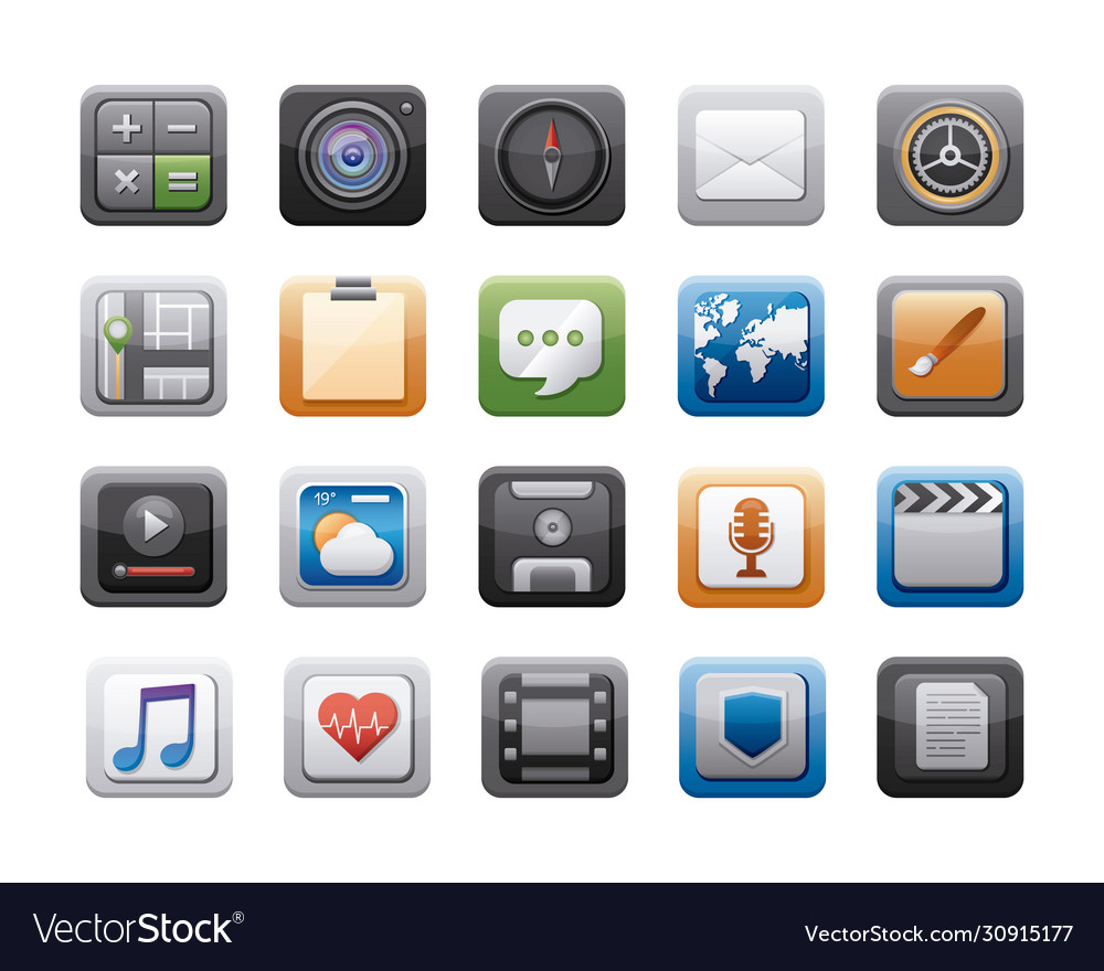 Bundle apps buttons menu panel