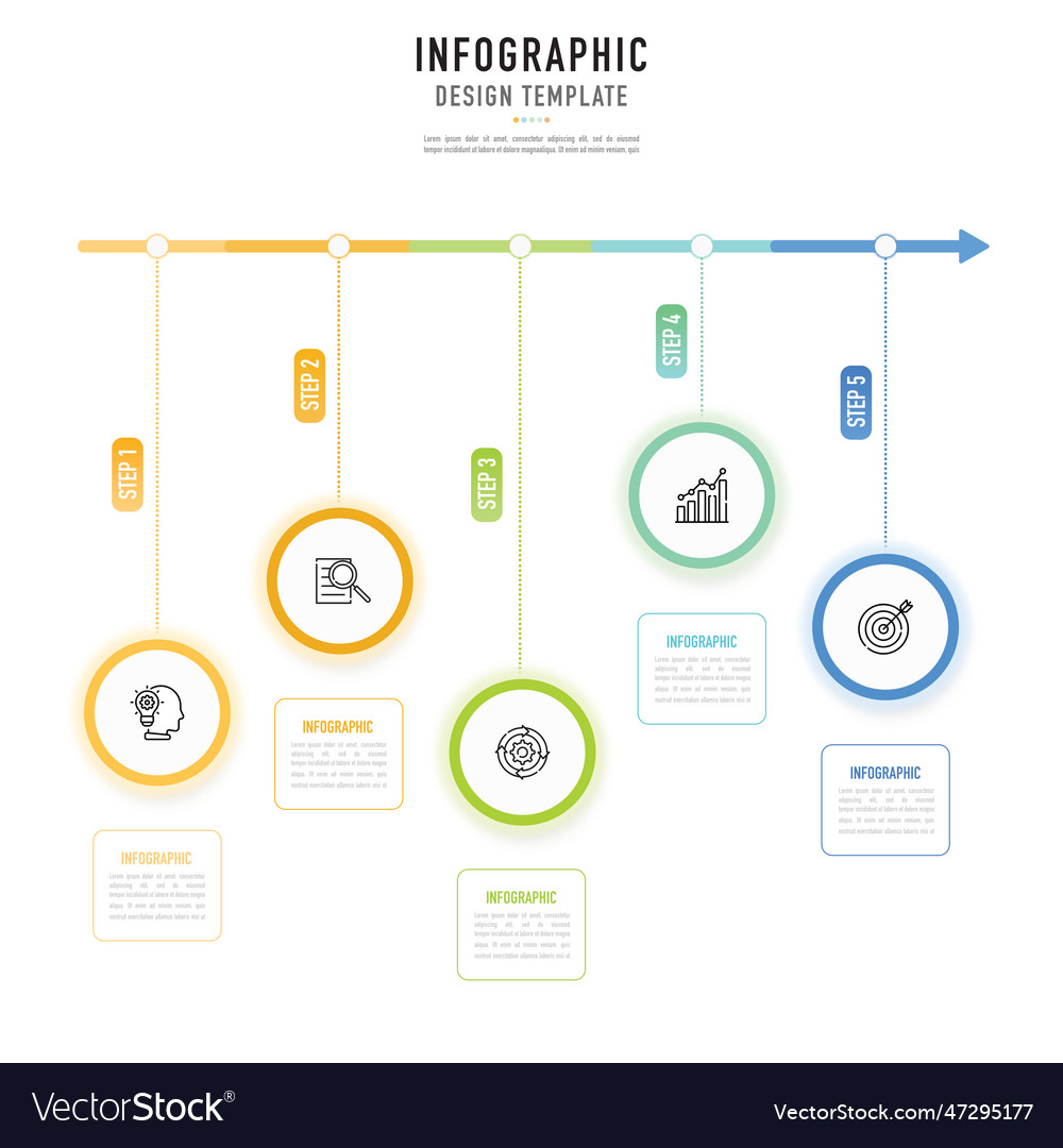 Circular mind map infographic for business Vector Image