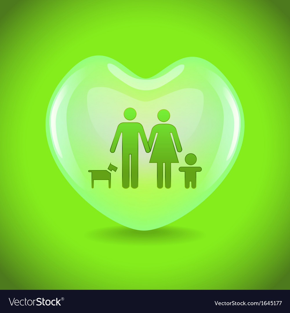 Family heart Royalty Free Vector Image - VectorStock