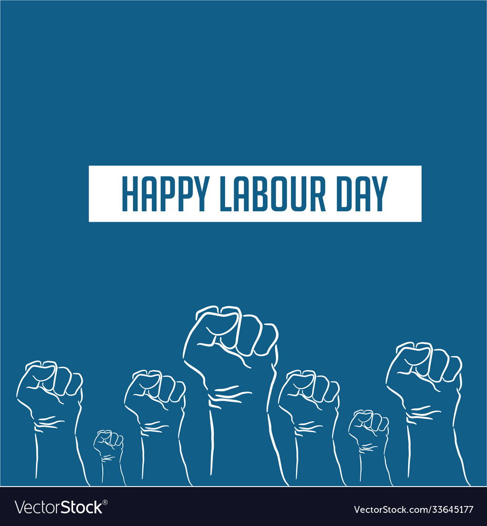 Happy labour day template design Royalty Free Vector Image