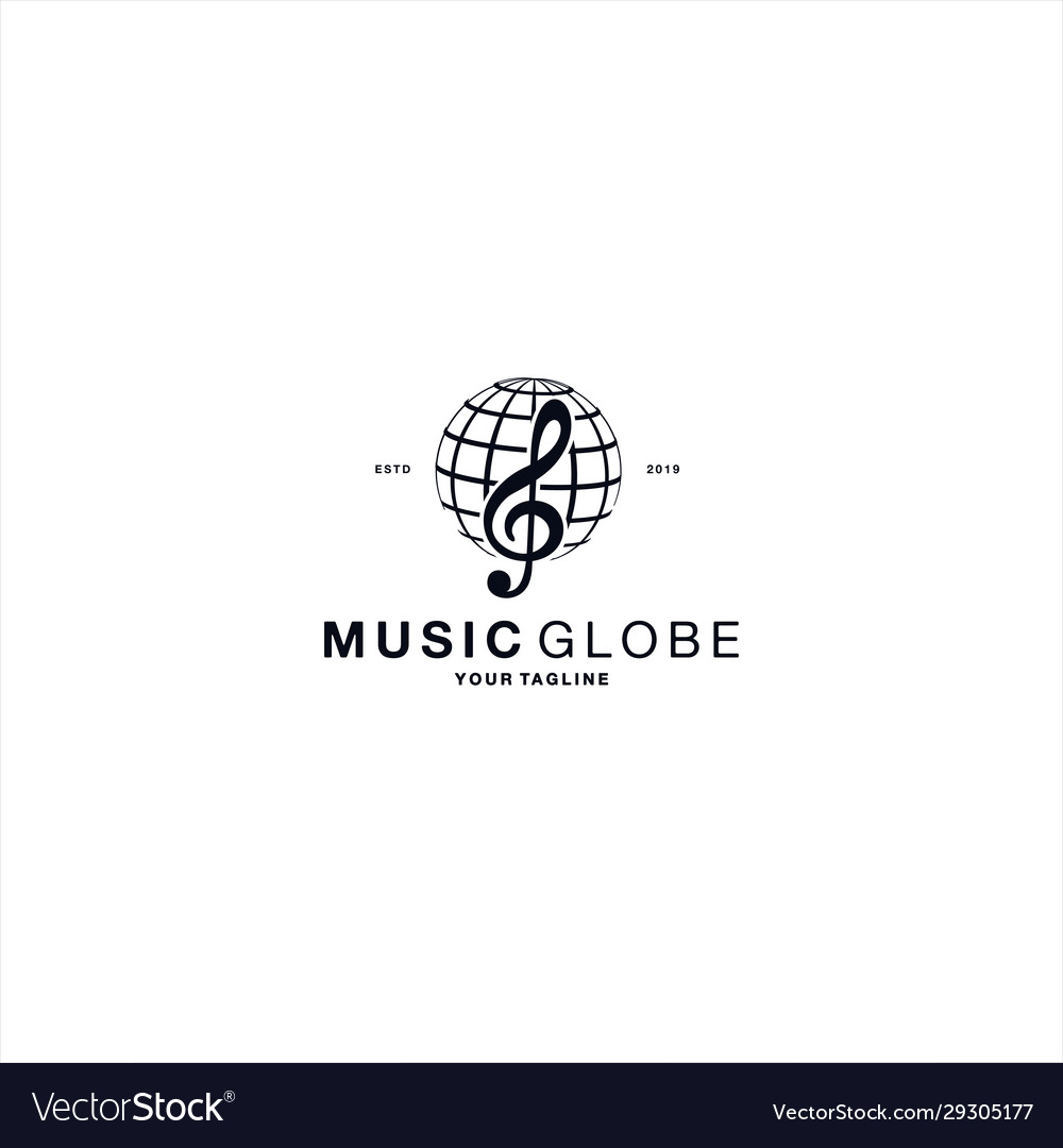 Music world logo design template concept Vector Image