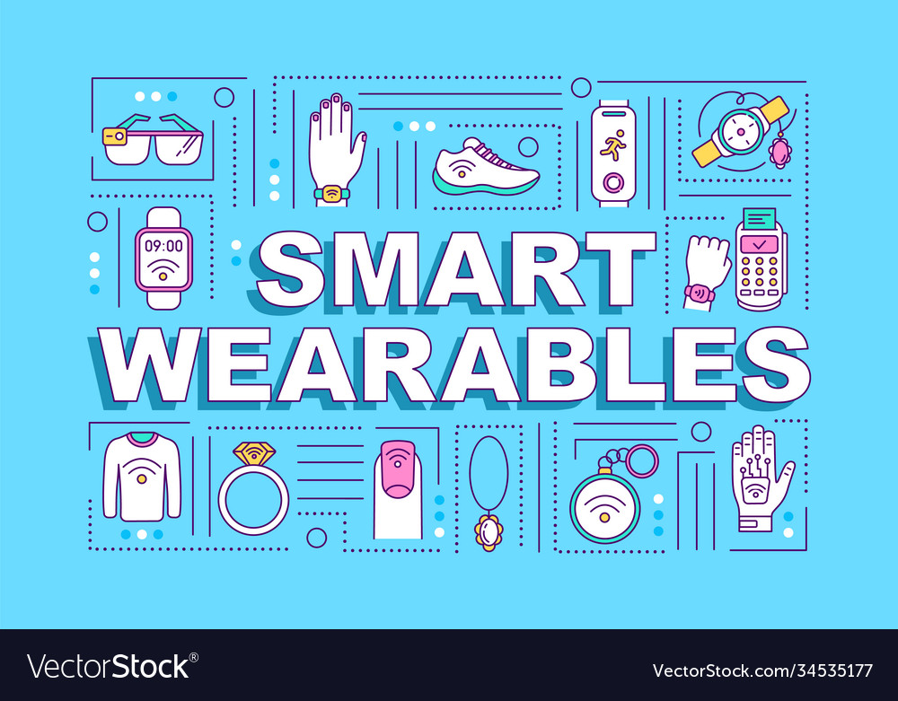 Smart wearables word concepts banner