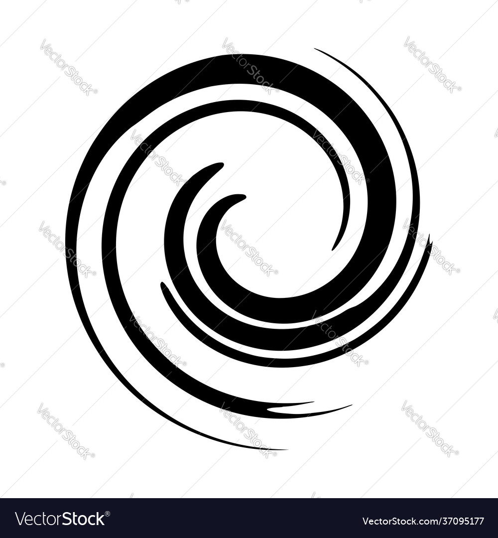 Spiral volute helix abstract design element swirl vector image Spiral volute helix abstract design element swirl
