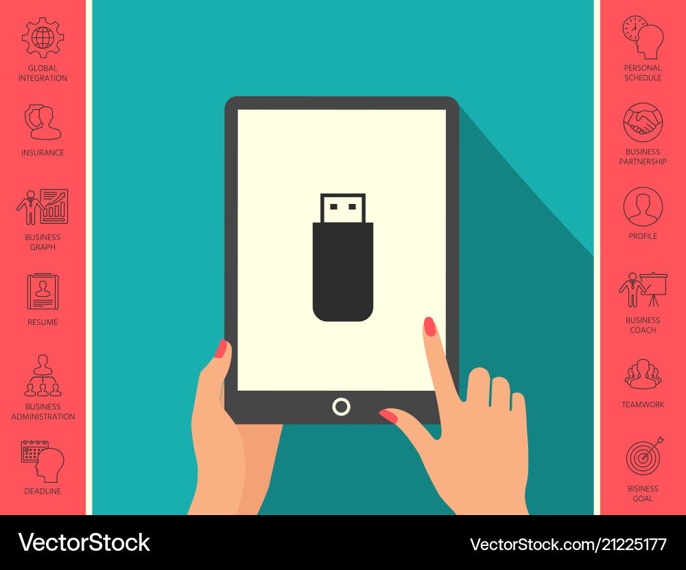 Usb flash memory drive icon Royalty Free Vector Image