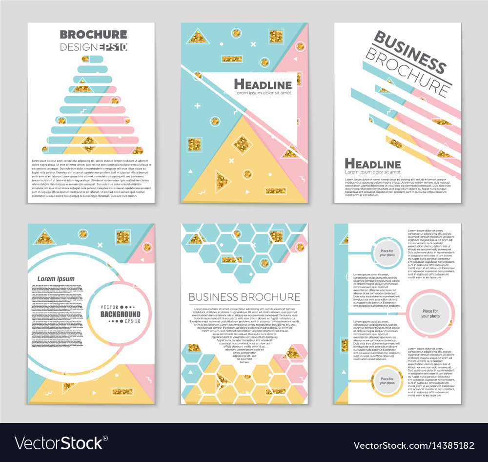 Abstract layout background set for art