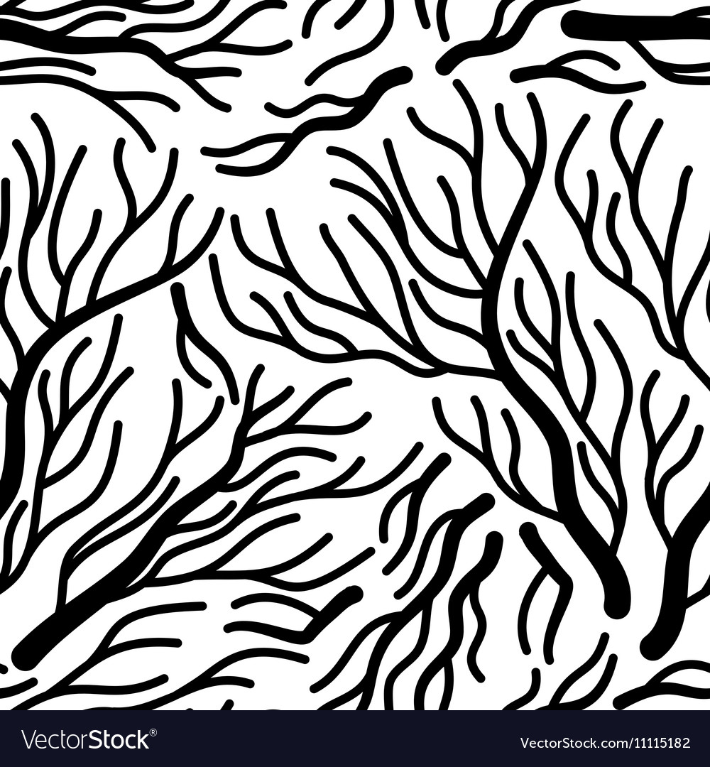 Bare tree seamless pattern