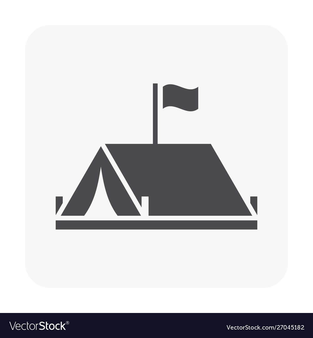 Camping icon black Royalty Free Vector Image - VectorStock