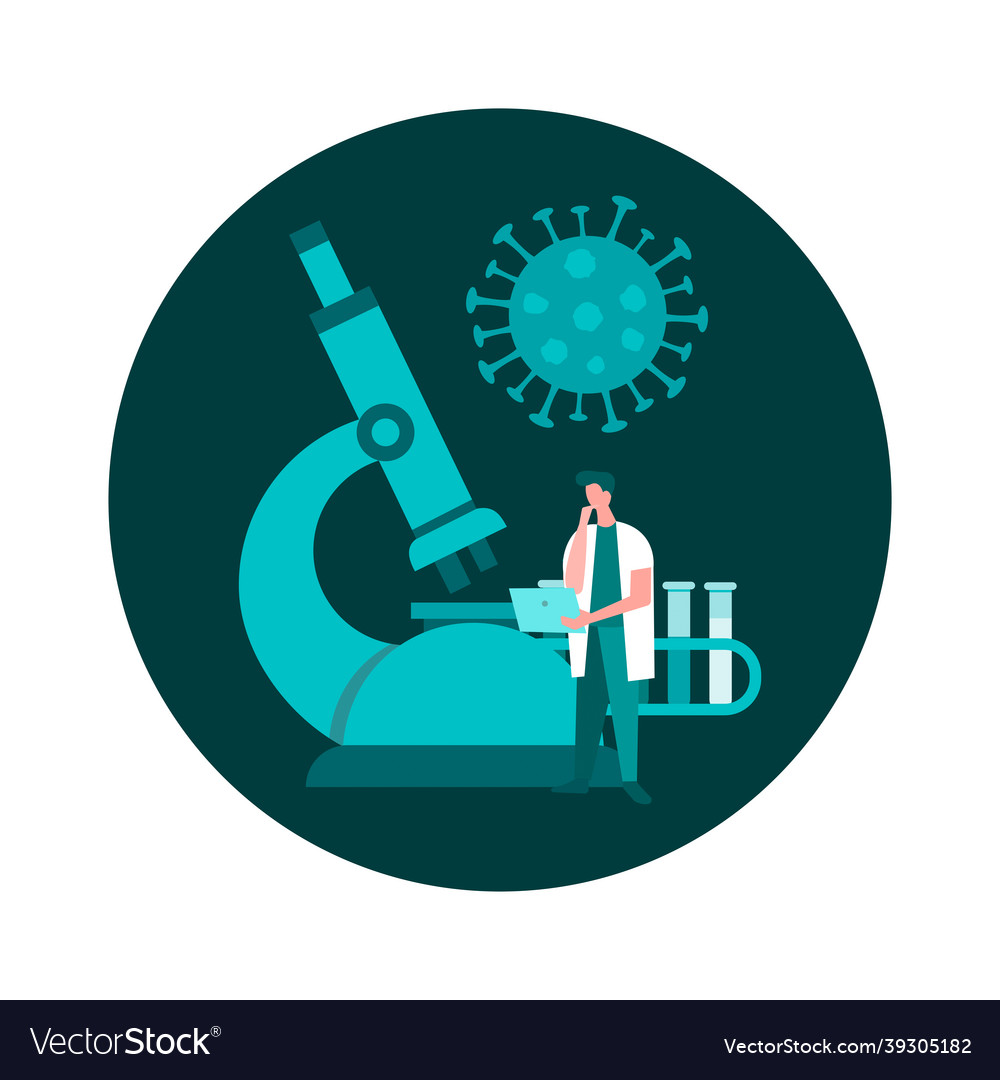 COVID-19 Diagnose & Analyse vector image COVID-19 Diagnose & Analyse