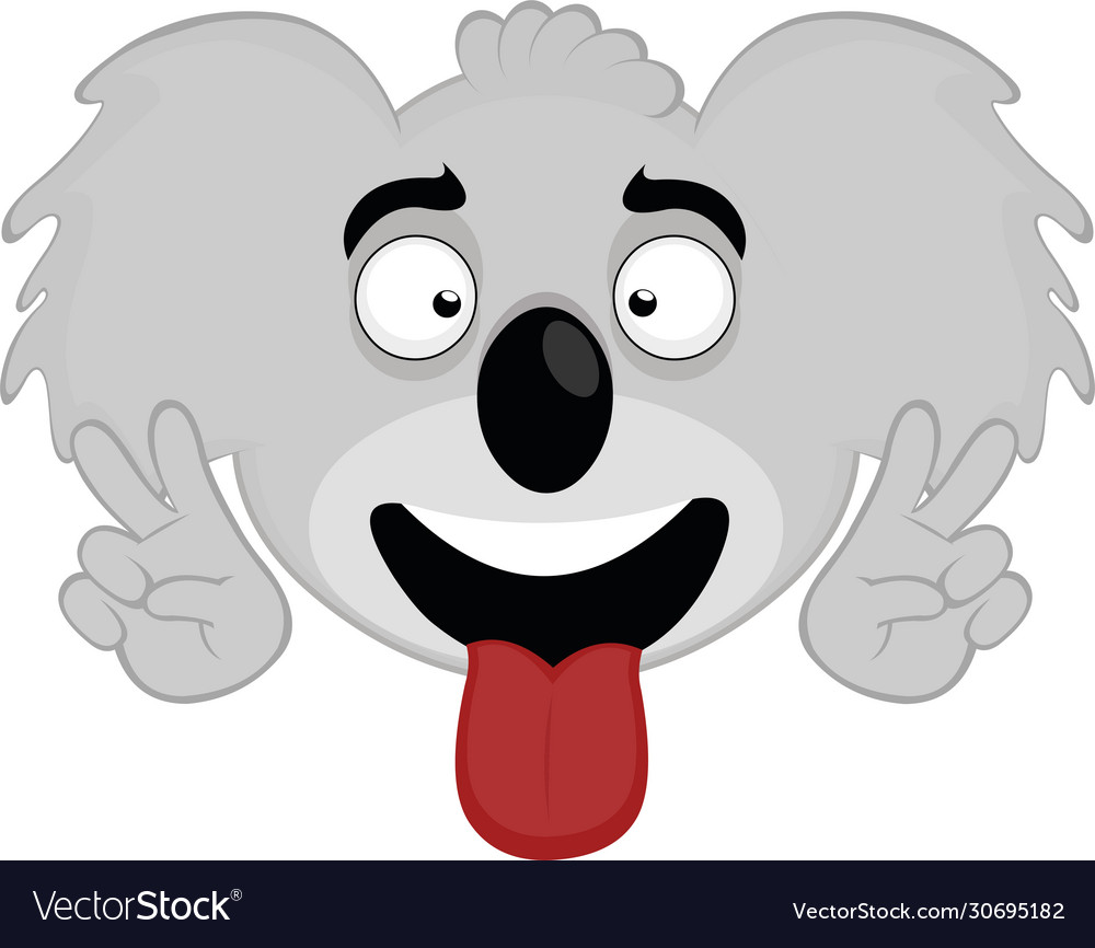 Face a koala cartoon