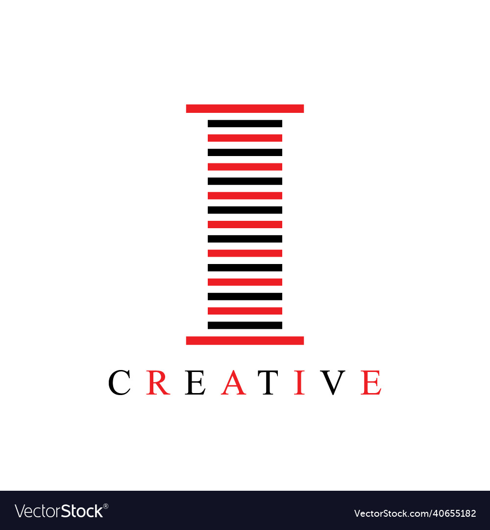 I letter logo design letter logo design template Vector Image