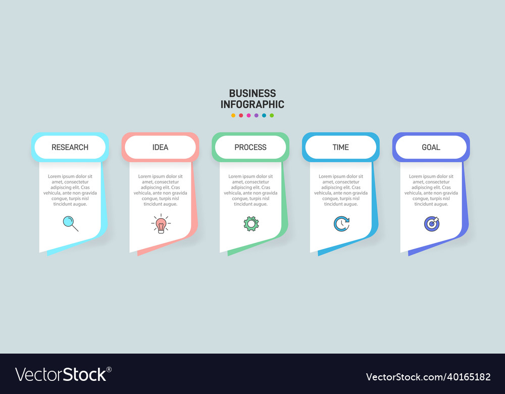 Infographic design with icons and 5 options vector image Infographic design with icons and 5 options