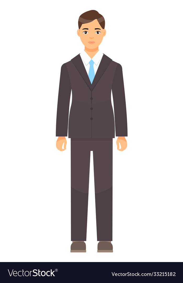 Isolated cartoon character businessman dresscode Vector Image