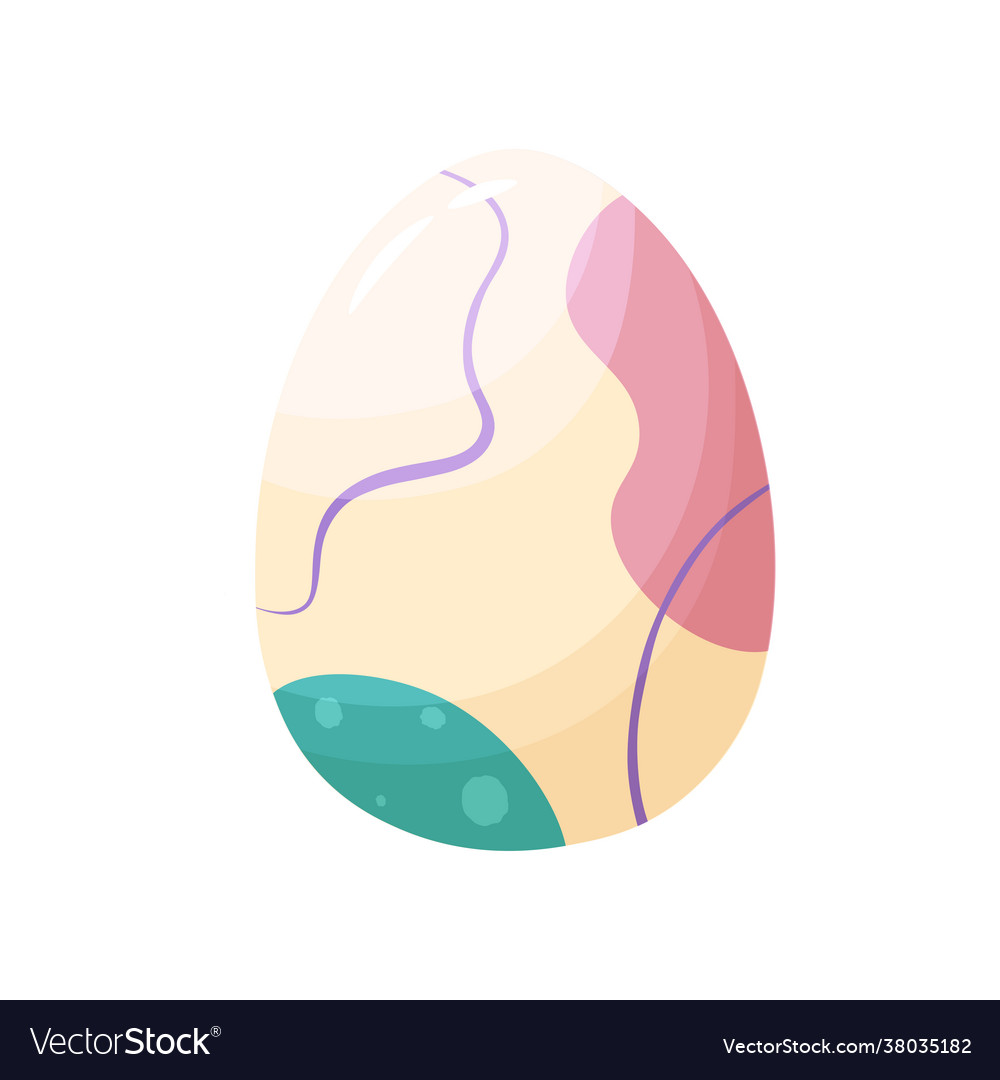 Isolated colors easter egg symbol Royalty Free Vector Image