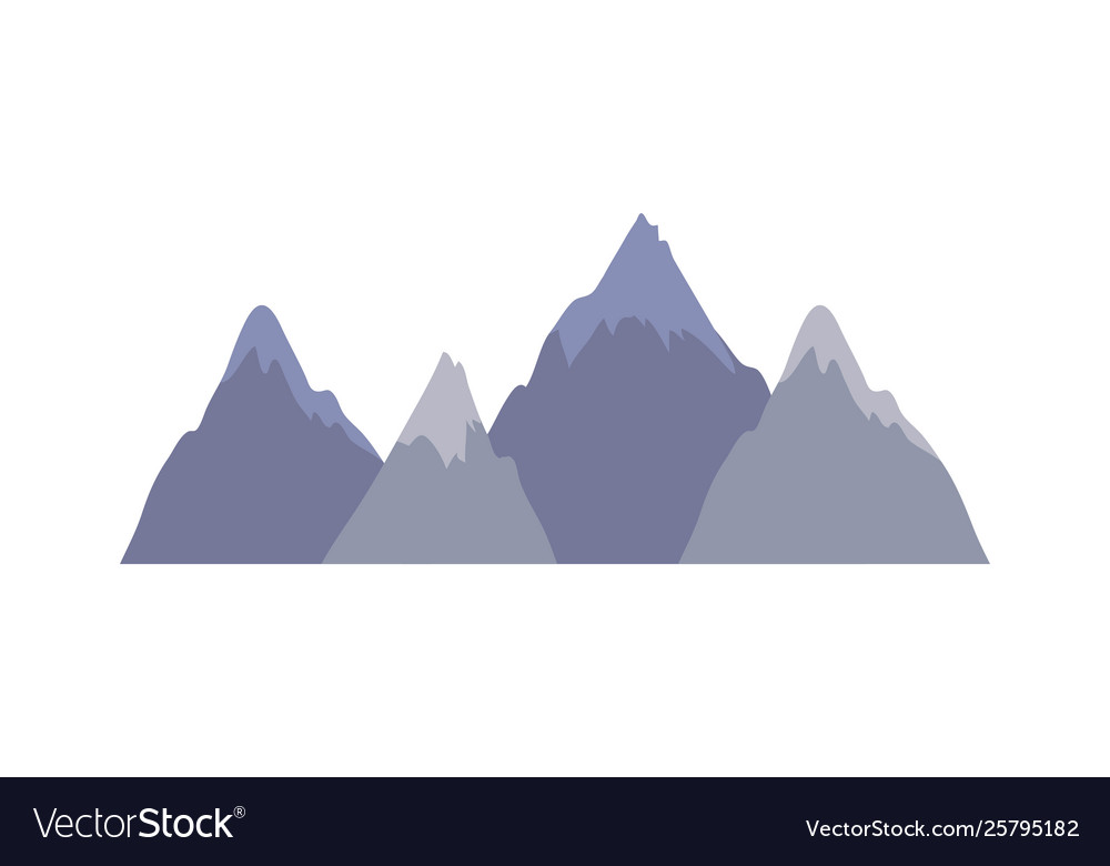 Isolated mountain design Royalty Free Vector Image