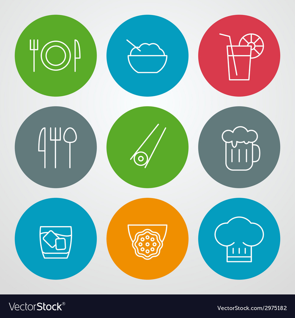 Line icons set for web site design and mobile apps