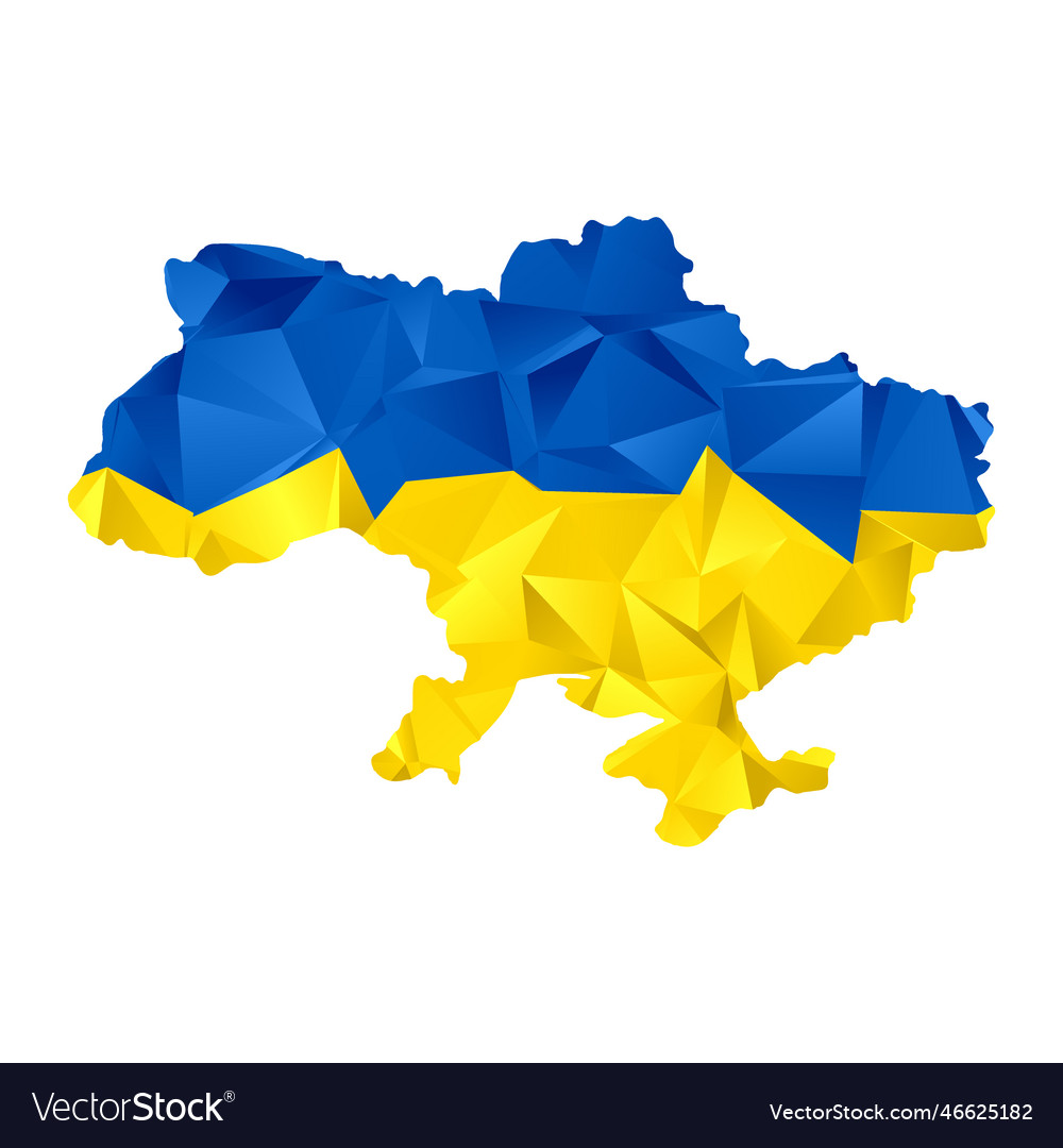 Map of ukraine geometric background patriotism Vector Image