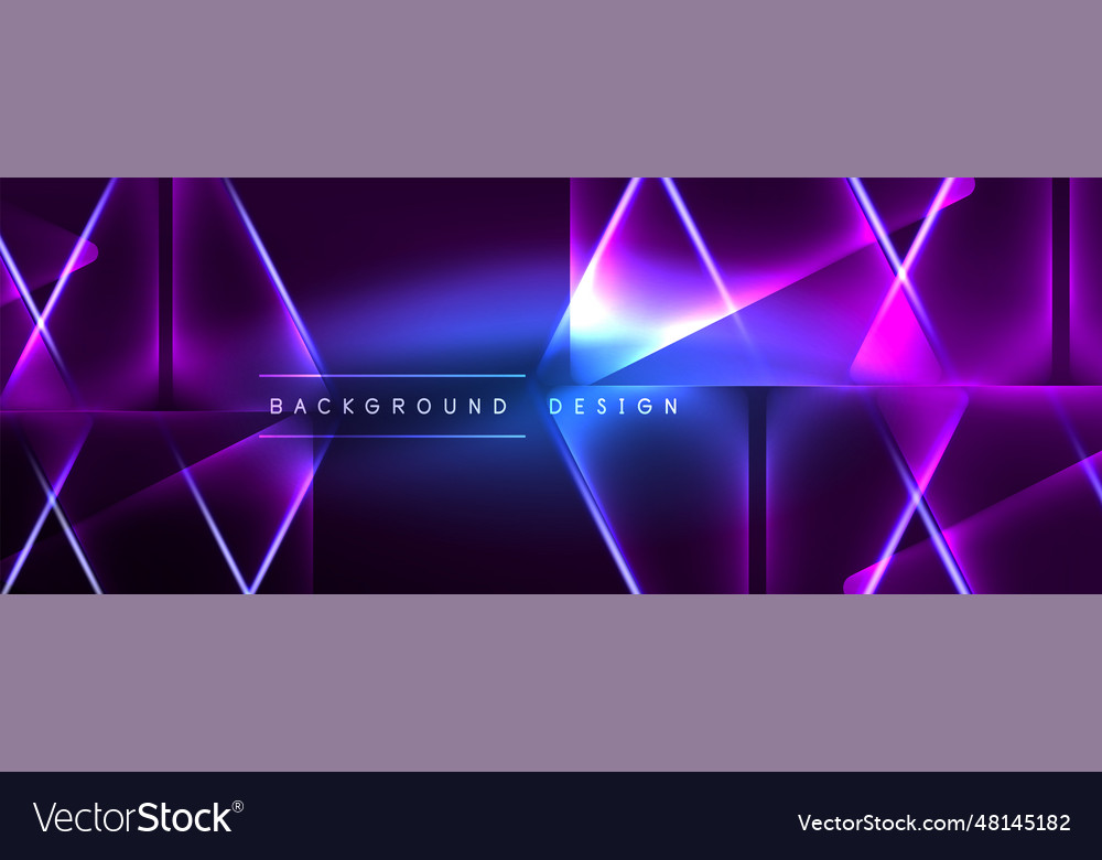 Neon lights hacking geometric background virtual Vector Image