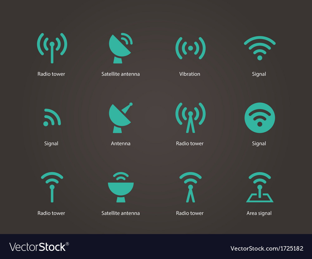 Radio tower icons