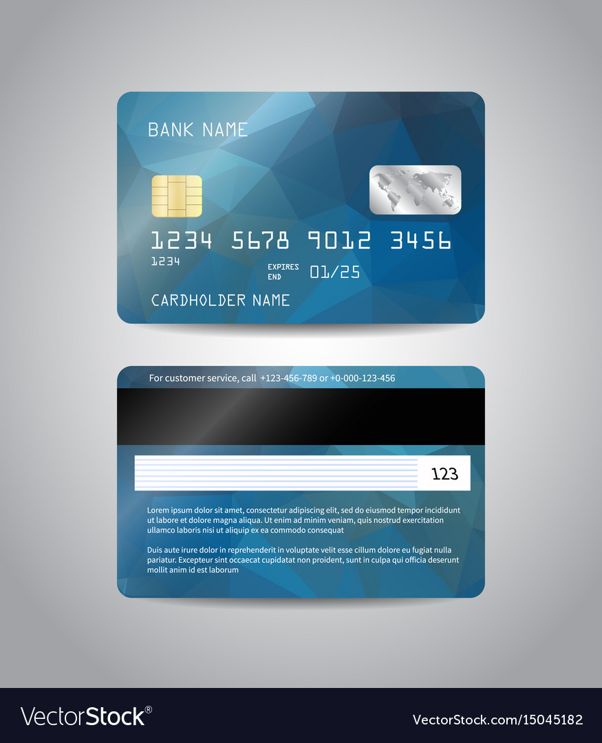 Realistic detailed credit card Royalty Free Vector Image