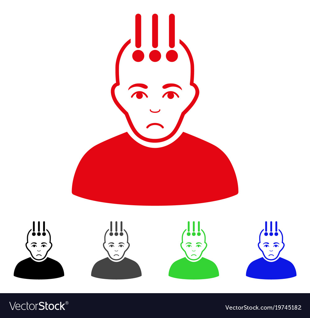 Sad neural interface icon
