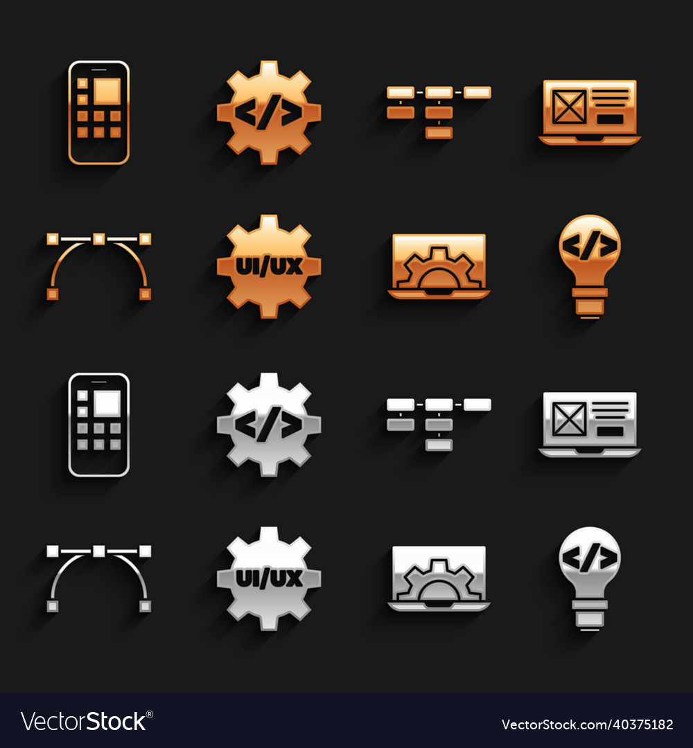 Set ui or ux design front end development web