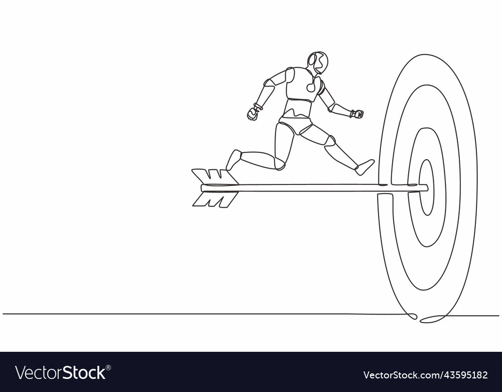 Single continuous line drawing robot run
