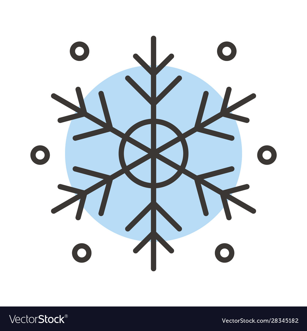 Snowflake color icon vector image Snowflake color icon