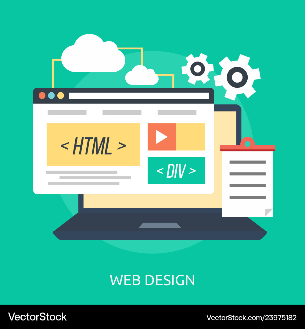 Web design conceptual Royalty Free Vector Image