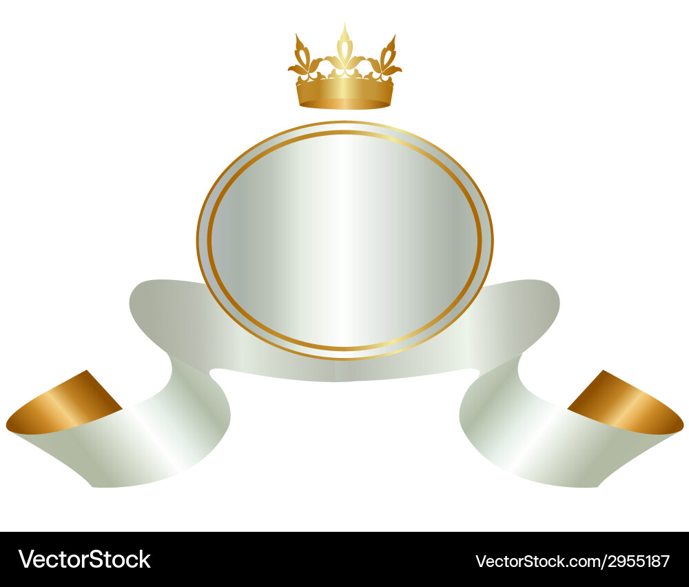 Background with frame and ribbon Royalty Free Vector Image