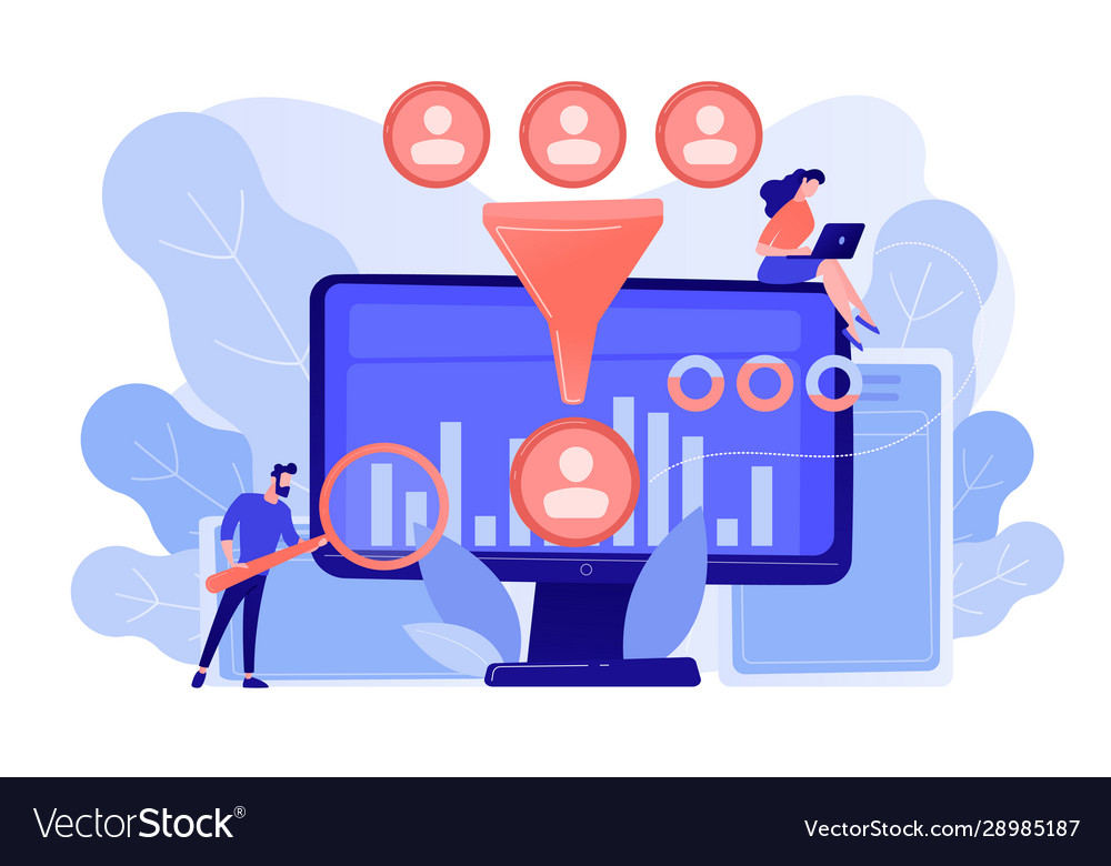 Data science analytics concept Royalty Free Vector Image