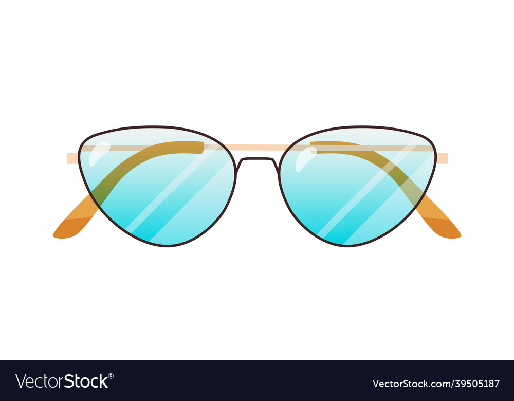 Fashion Sunglasses With Cat Eyes Lenses Shape Vector Image