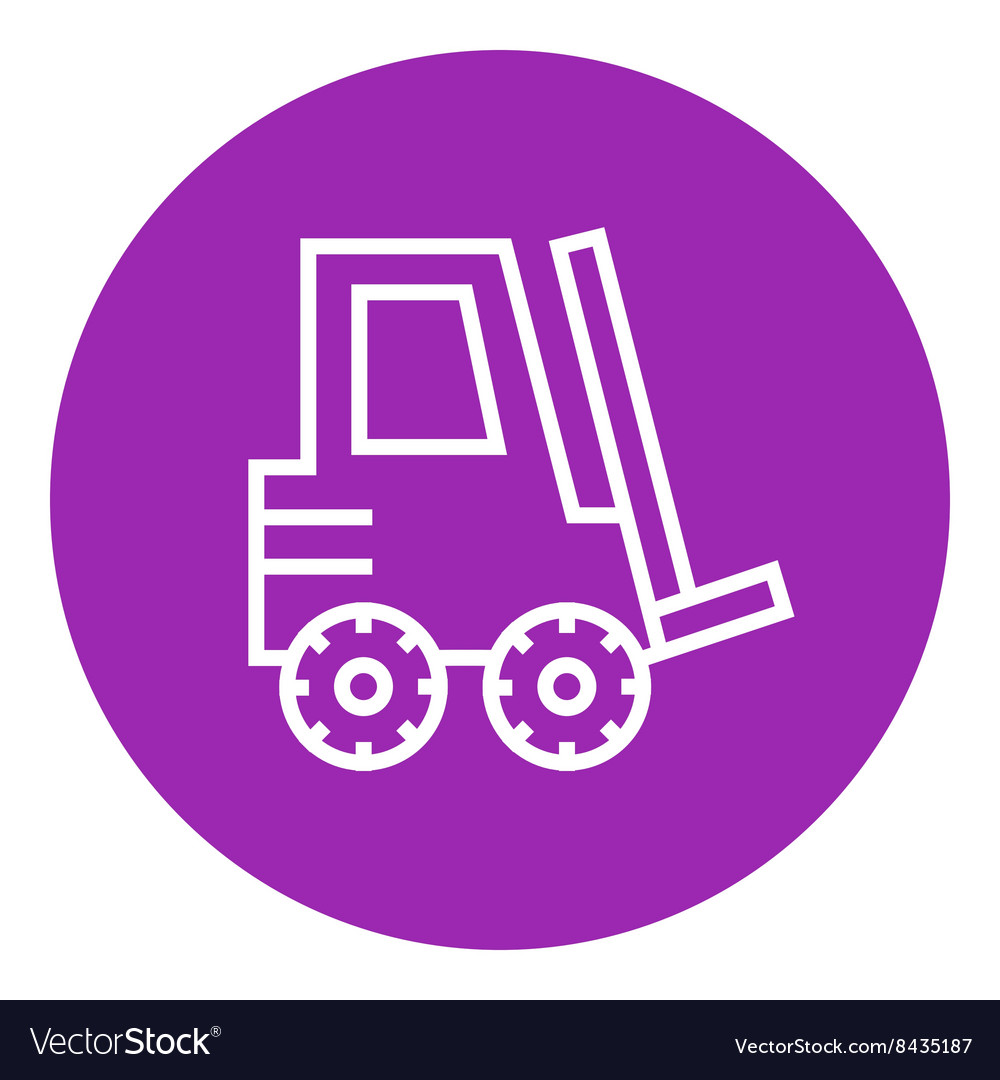 Forklift line icon