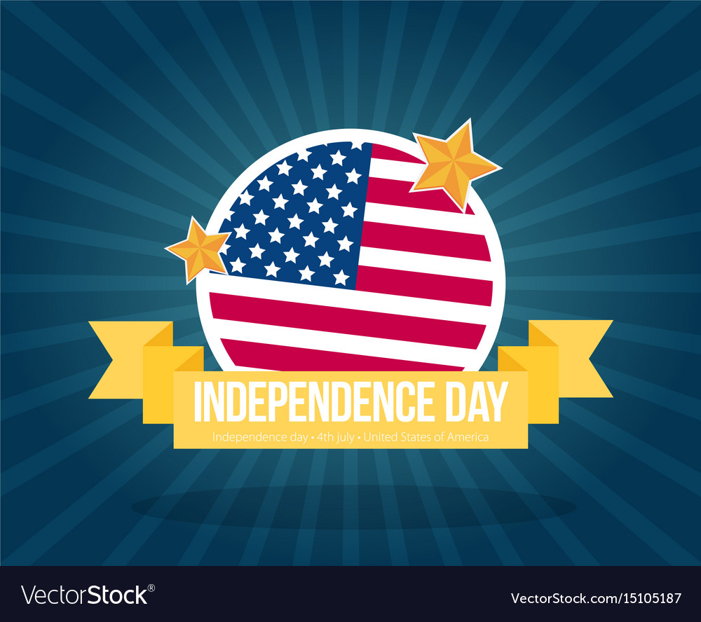 Independence day 4 th july happy Royalty Free Vector Image