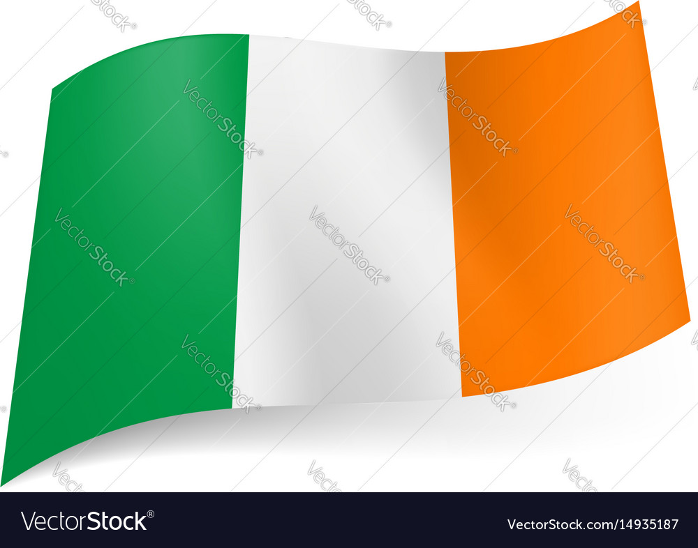 Irland National Flag Green White Orange