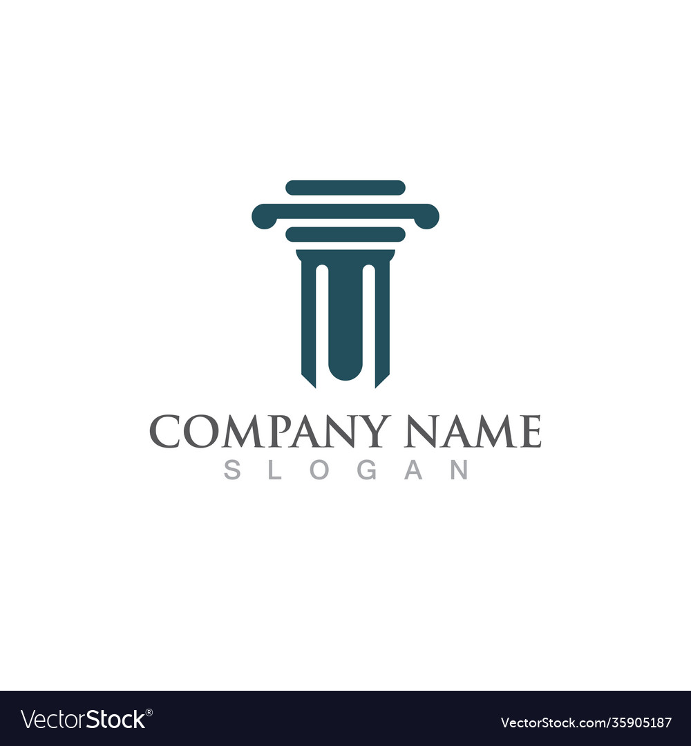 Pillar logo and symbol image Royalty Free Vector Image