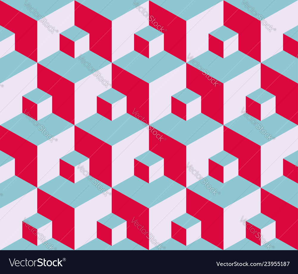 Seamless pattern 3d cube