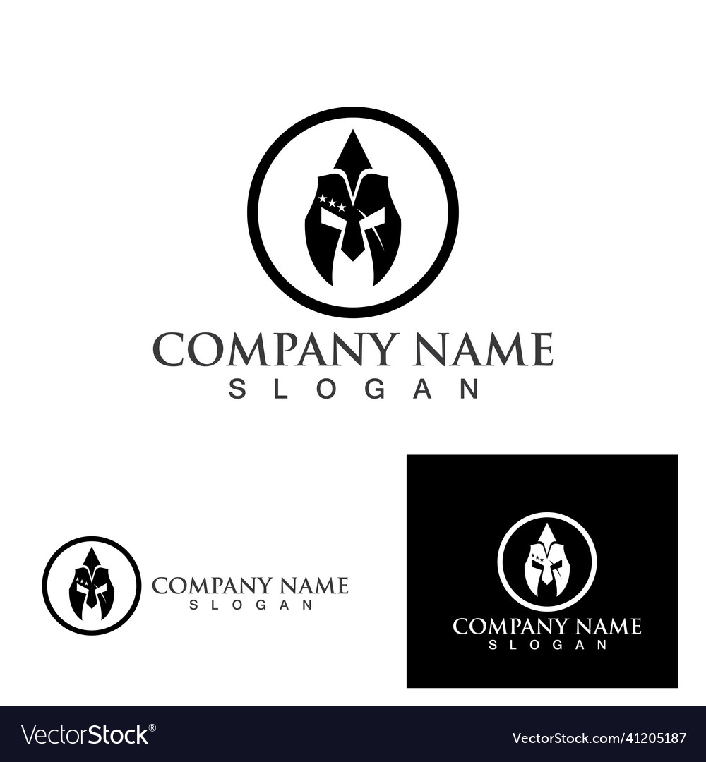 Spartan helmet logo template