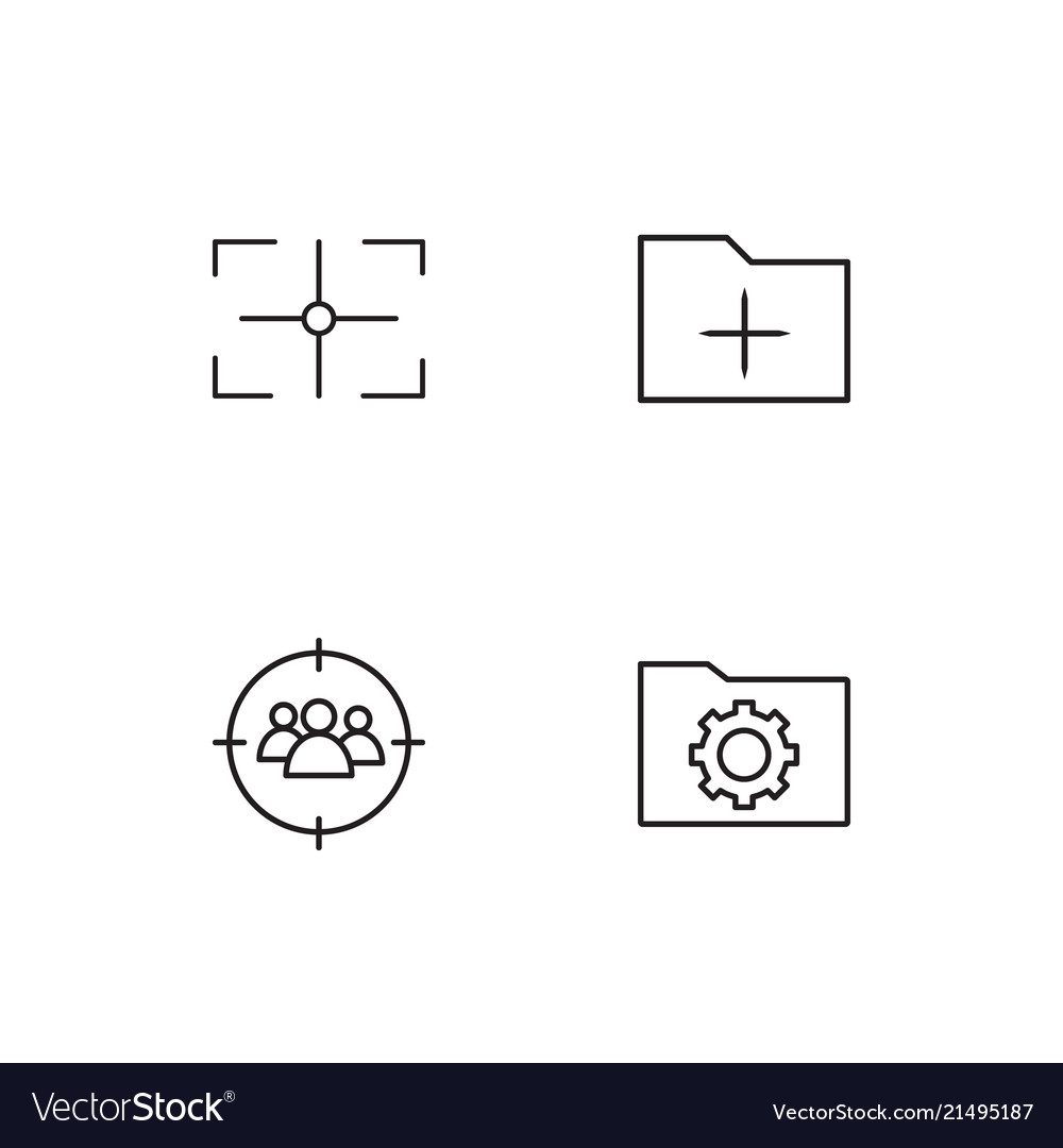 Time linear icons set simple outline