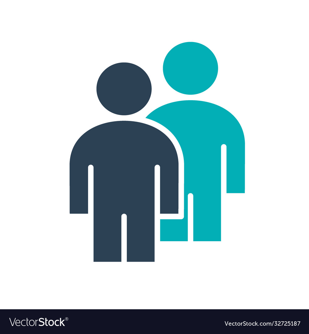Two user profile colored icon couple mates Vector Image