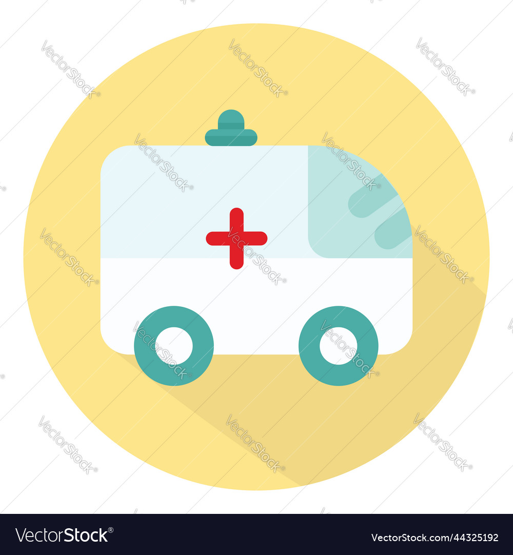 Ambulance car on a white background Royalty Free Vector