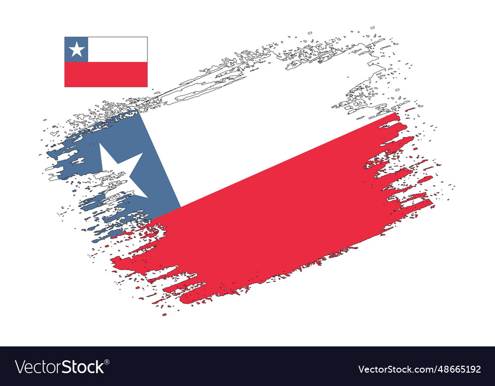 Brush design chile flag Royalty Free Vector Image