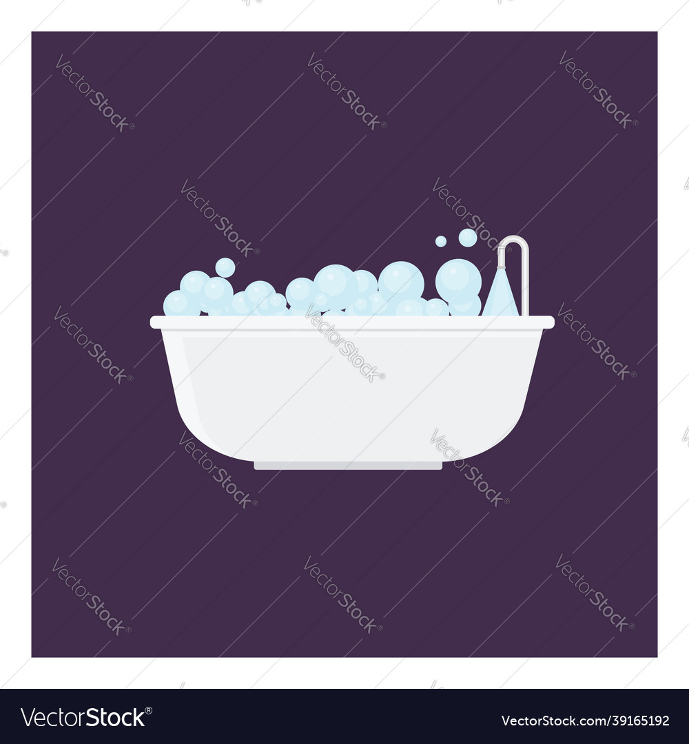 Bubble bath on a purple background