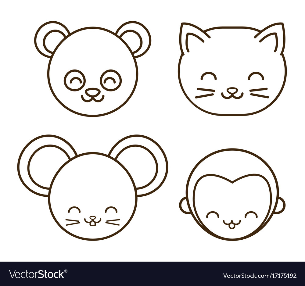 Cute animals design Royalty Free Vector Image - VectorStock