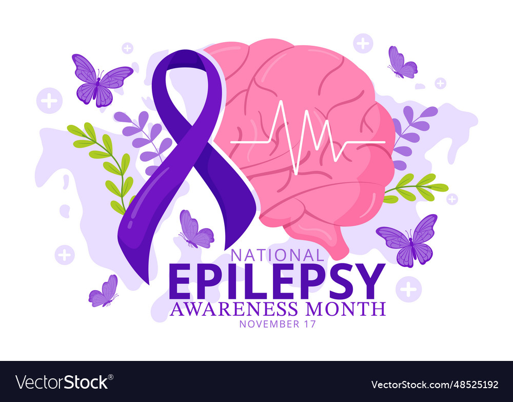 Epilepsy Awareness Month Is Observed Every Year Vector Image 6033