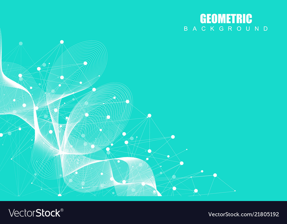 Geometric abstract background with connected line vector image Geometric abstract background with connected line