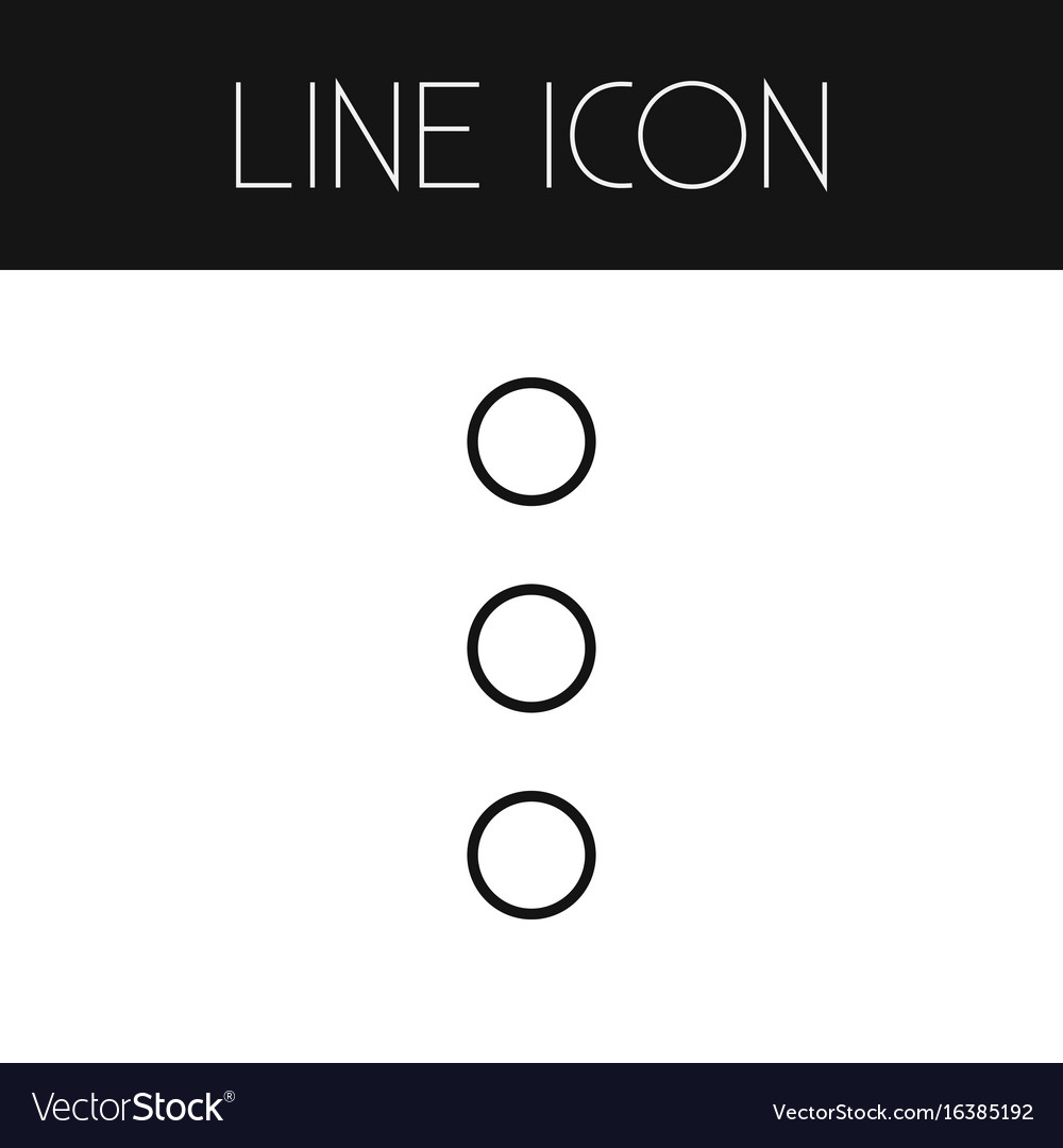 Isolated list outline menu element can