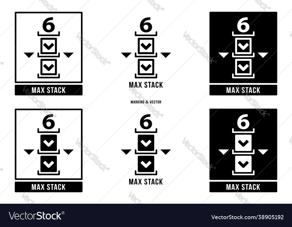 Pack maximum stack 2 Royalty Free Vector Image