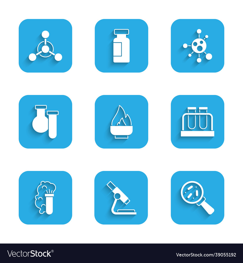 Set alcohol or spirit burner microscope Royalty Free Vector