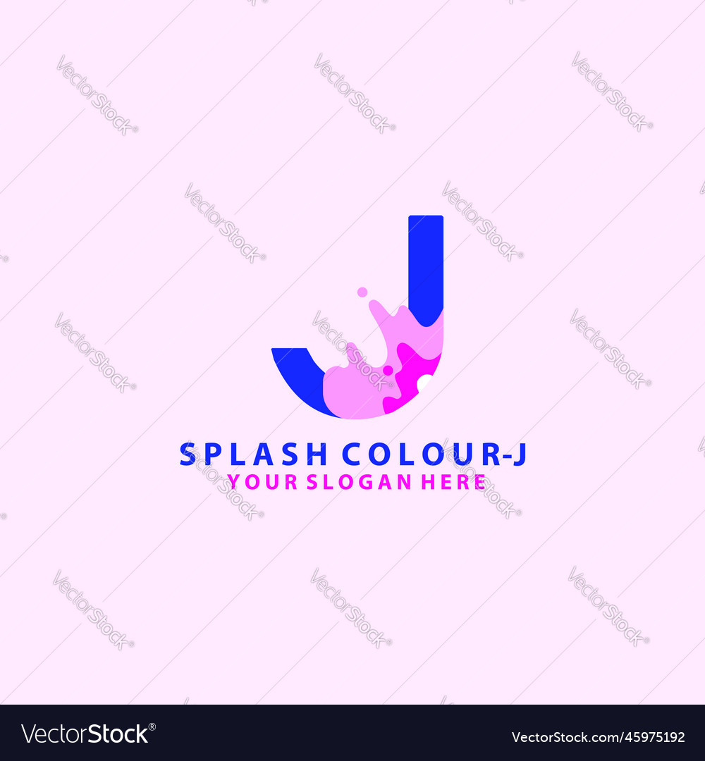 Splash colour with alphabet logo design template Vector Image