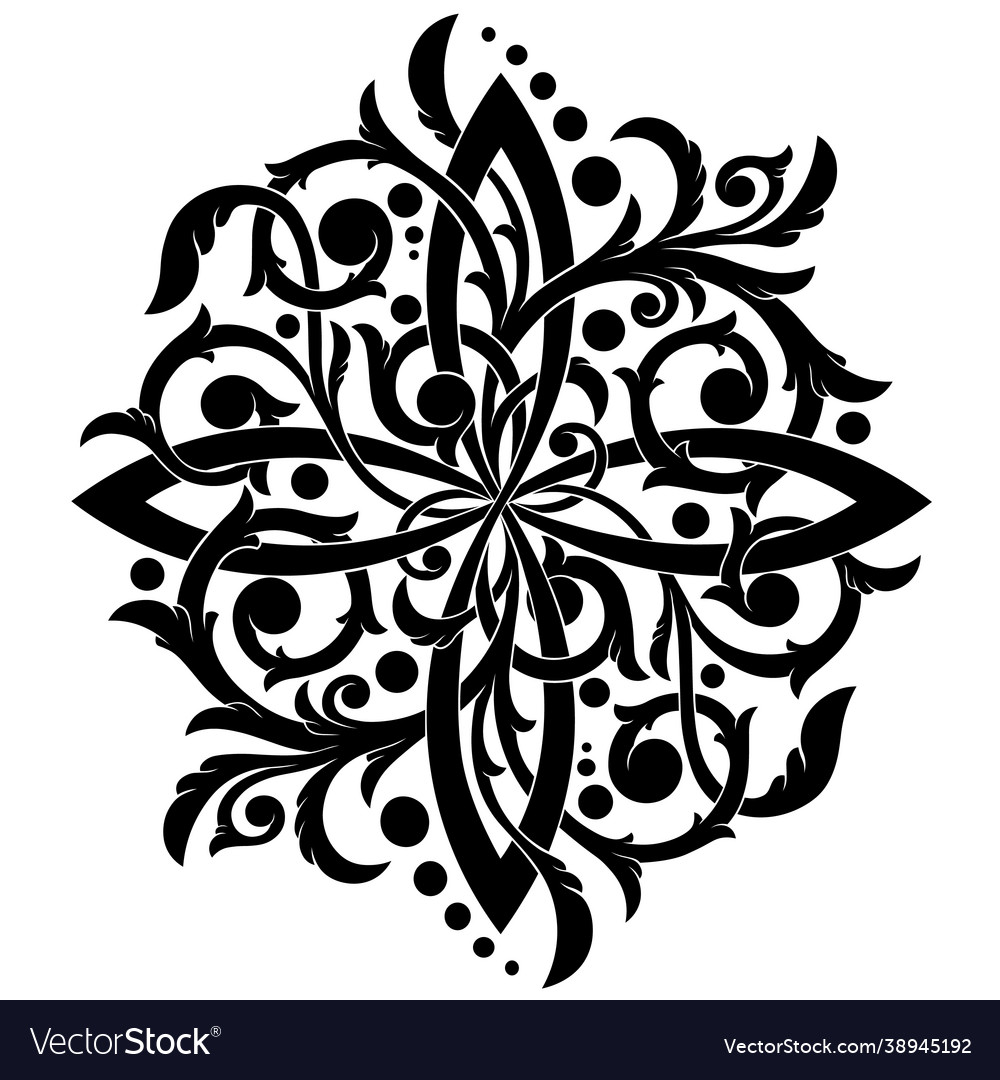 Stylized ornamental cross